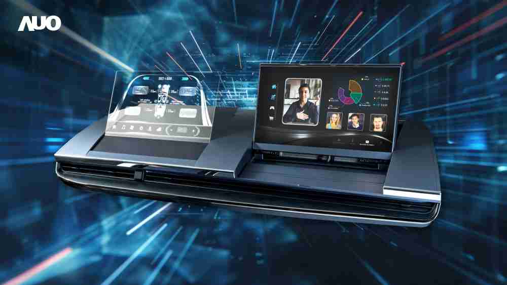 PA直营Micro LED Display HMI解决方案打造透明Micro LED前座仪表，，，，呈现信息并保留驾驶视野开阔；亦为副驾驶座乘客打造收放自如的Micro LED屏幕，，，在不影响显示质量的前提于显示区内建镜头，，，，让用户能与视讯对象直接眼神接触，，，，提供绝佳的双向沟通体验